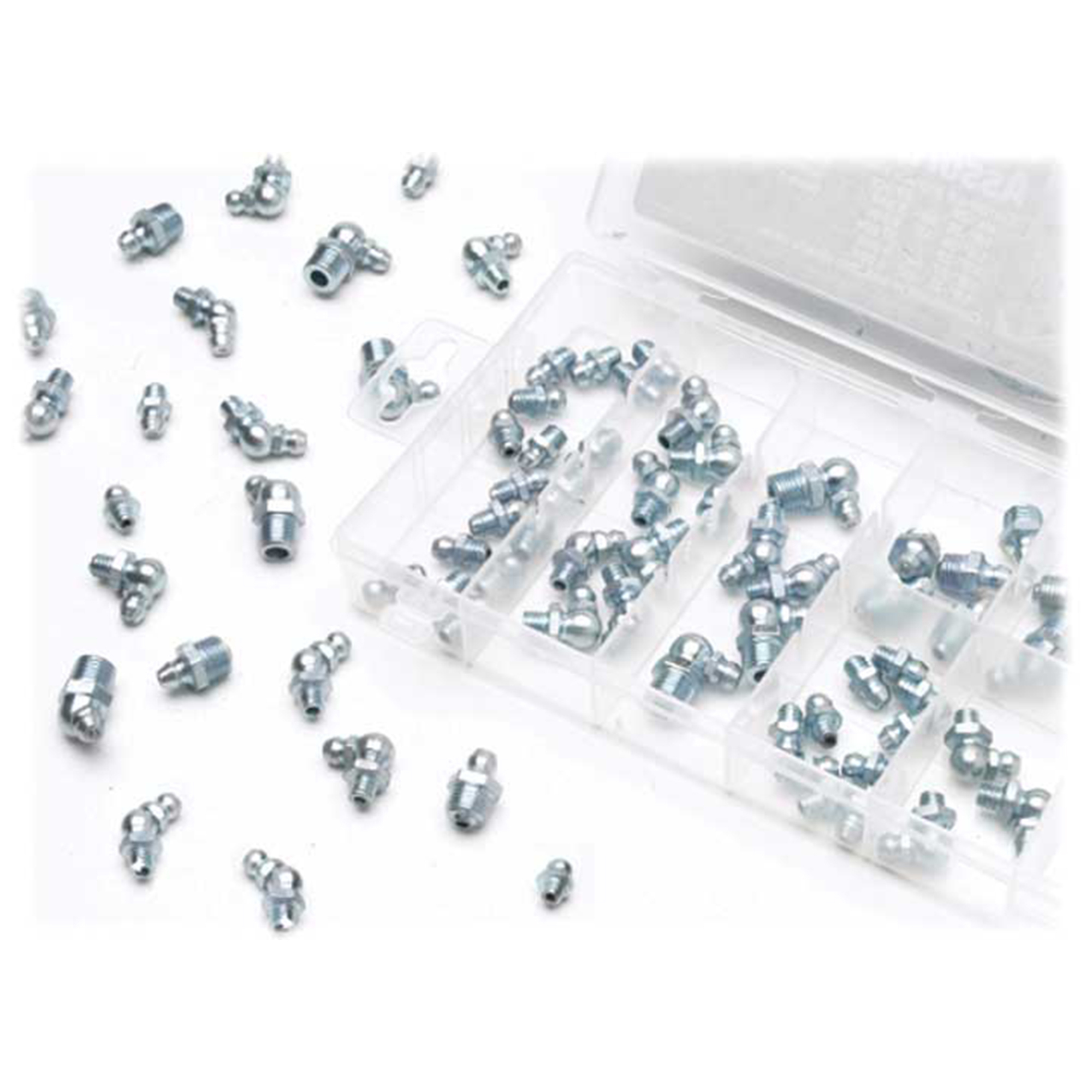 Performance Tool Grease Fitting Assortment — 70 Pcs, Durable, Broad Application Coverage, Model# PRTW5215